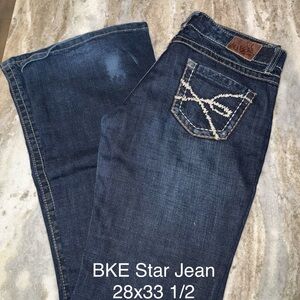 BKE Star Boot Cut Jeans - Dark Blue